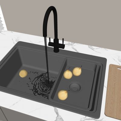水槽洗菜盆切菜板 洗菜池水龙头 厨房水槽单槽台盆
