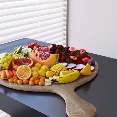 水果蔬菜水果托盘 芒果牛油果草莓 石榴猕猴桃金桔