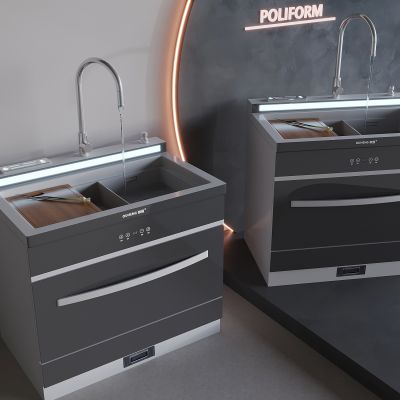 全自动集成洗碗机 水槽洗碗机一体 智能除菌洗碗机