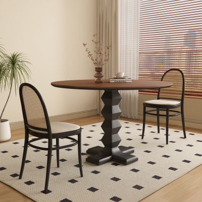 中古风法式圆形休闲桌椅 餐桌椅