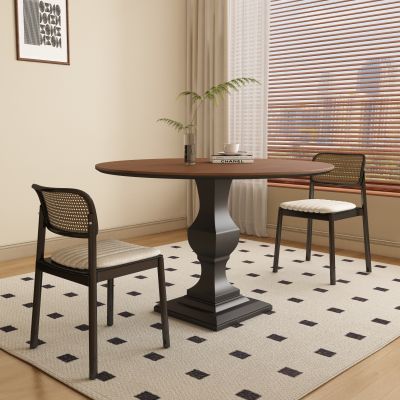 中古风法式圆形休闲桌椅 餐桌椅