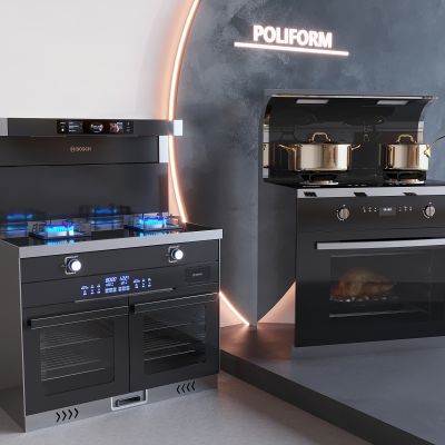 油烟机灶具集成灶 厨具蒸箱烤箱一体 燃气灶锅