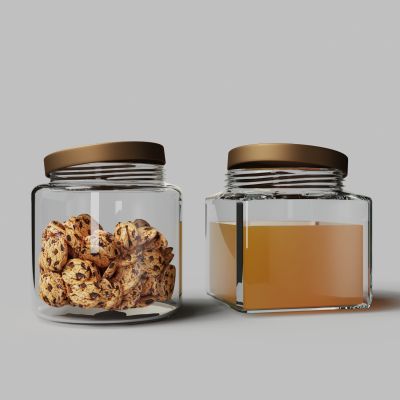 现代玻璃罐 罐头罐 食品罐