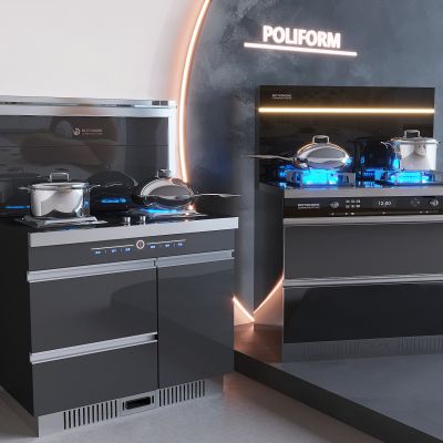 油烟机灶具集成灶 厨具蒸箱烤箱一体 燃气灶汤锅炒菜锅