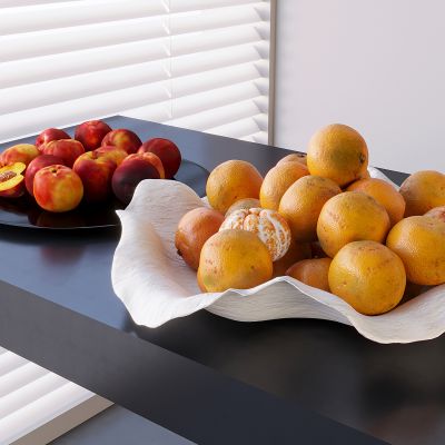 水果橘子桃水果盘