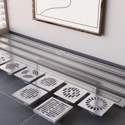 现代不锈钢地漏 排水孔排水口 极简长条防臭地漏
