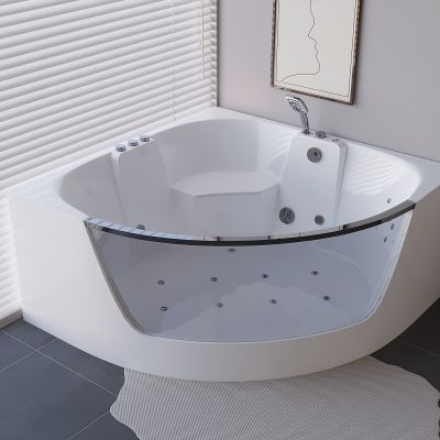 舒适冲浪按摩浴缸 亚克力玻璃鱼缸 三角扇形浴缸