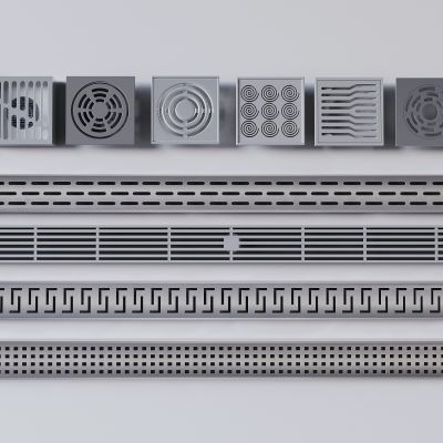 枪灰不锈钢地漏 排水孔排水口 极简长条防臭地漏