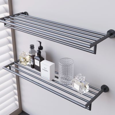 卫浴墙挂置物架 香水护肤品玻璃杯