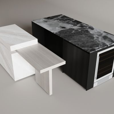 开放式厨房岛台 大理石岛台