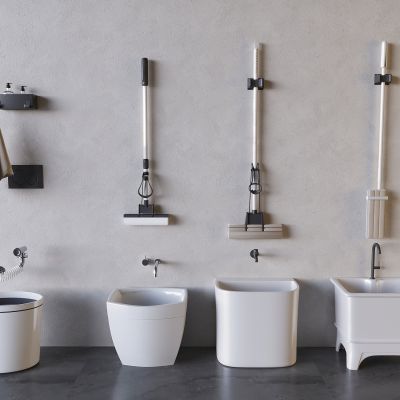 拖把池拖布墩布池 置物架毛巾水龙头