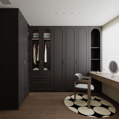美式衣帽间 主卧衣帽间 步入式衣帽间 U型衣帽间 开放式衣帽间