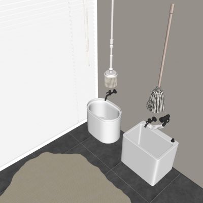 拖把池拖布墩布池 水龙头