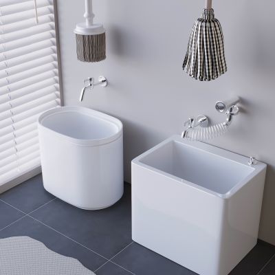 拖把池拖布墩布池 水龙头