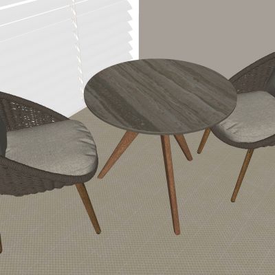  实木休闲茶桌椅