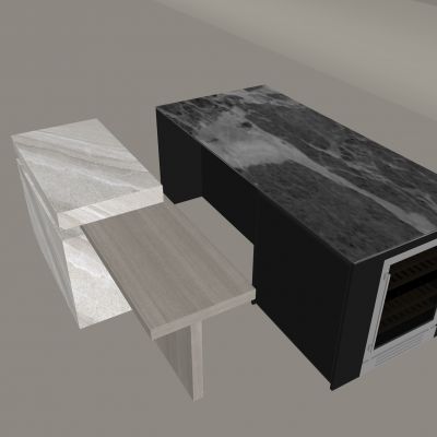 开放式厨房岛台 大理石岛台