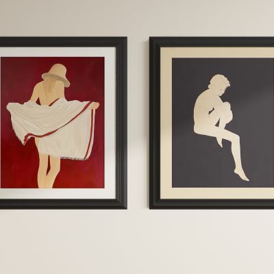 法式抽象装饰画 挂画