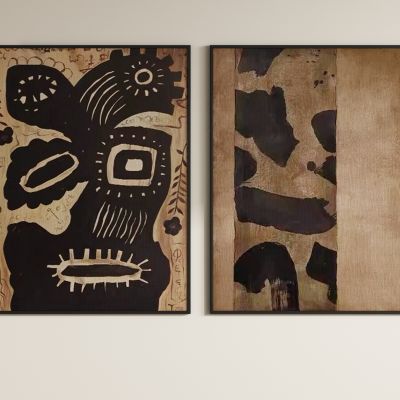 中古风侘寂装饰画 挂画