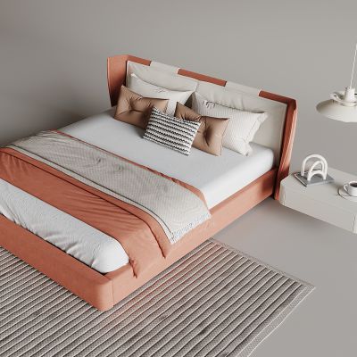 实木儿童床女儿床 吊灯悬空床头柜 枕头抱枕床品