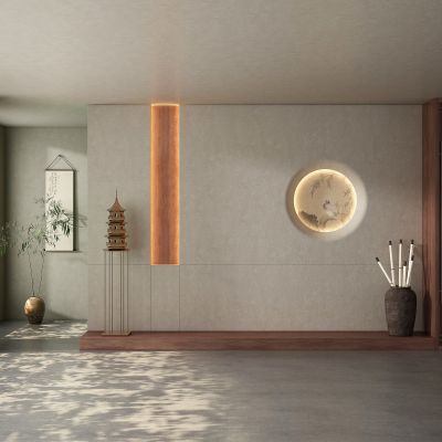 现代茶室背景墙