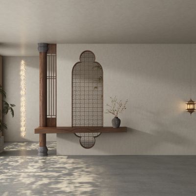 新中式茶室 餐厅 客厅 背景墙