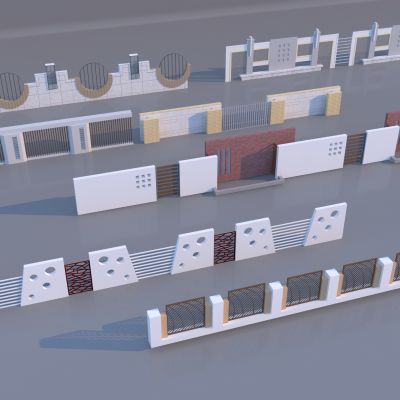 现代围墙 创意围墙 