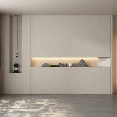 现代茶室背景墙