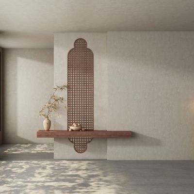 现代茶室背景墙