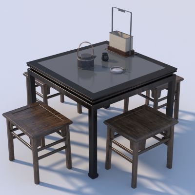  中式餐桌椅 正方形餐桌椅