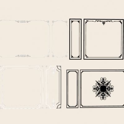 法式雕花石膏线条 客厅卧室背景墙 石膏构件装饰线条
