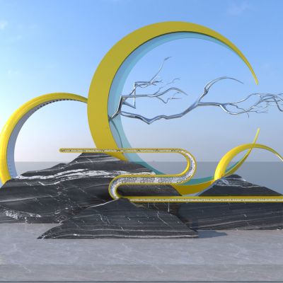 新中式雕塑小品3D模型