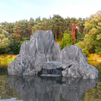 现代假山水景 石山流水