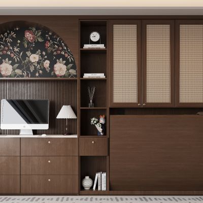 奶油风衣柜 装饰桌 衣柜 折叠床 莫斯床 梳妆台