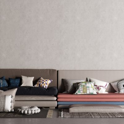 现代飘窗垫 地毯 抱枕