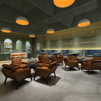 现代奶茶店 咖啡厅
