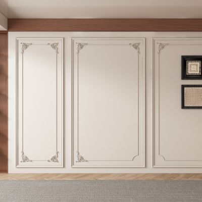 中古风侘寂风客厅 餐厅 茶室背景墙