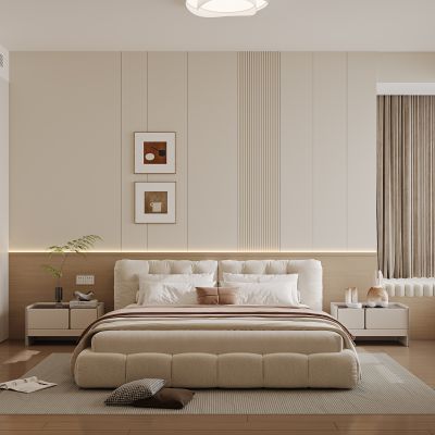 现代卧室3D模型
