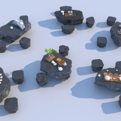 中式户外桌椅组合