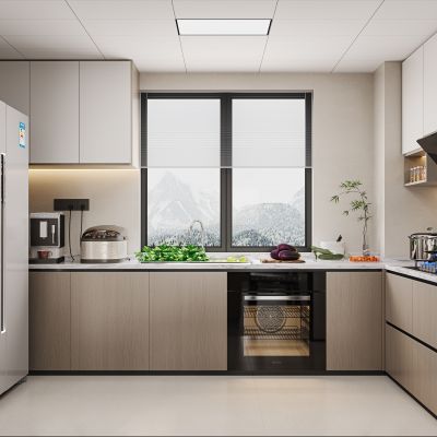 现代厨房3D模型