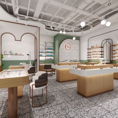 现代眼镜店3D模型