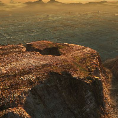 现代悬崖山地山脉