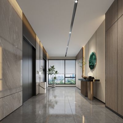 现代酒店电梯厅