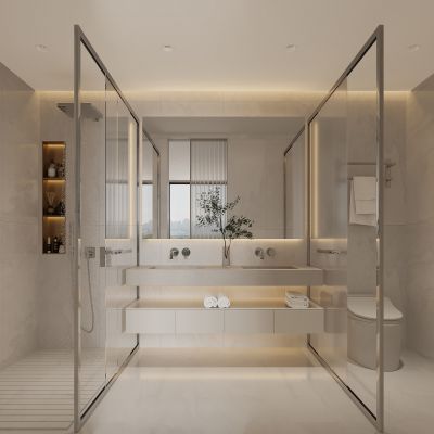 奶油风卧室衣帽间