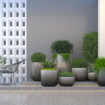 现代绿植盆栽组合