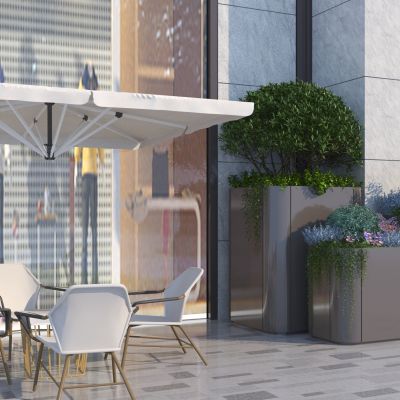 现代商业花钵组合