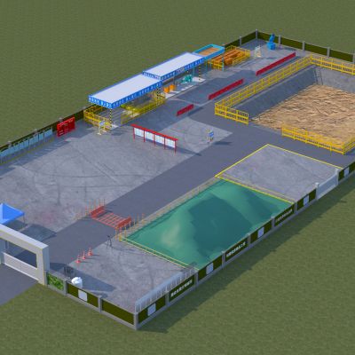 现代市政施工工地 