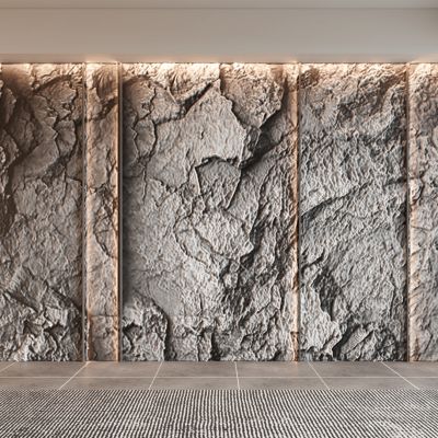 现代岩板石墙