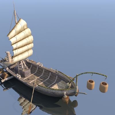 中式木船 古代船 