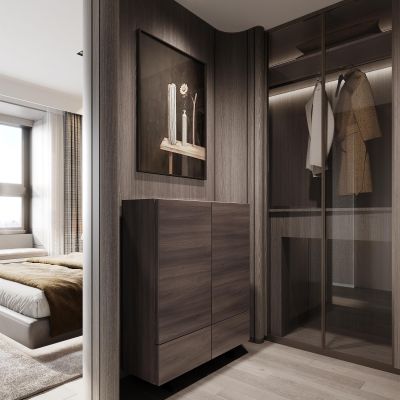 现代轻奢极简卧室