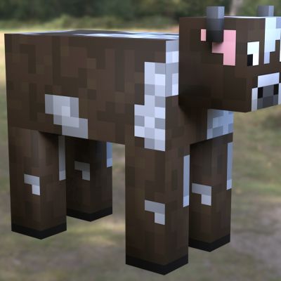 我的世界像素牛动物生物